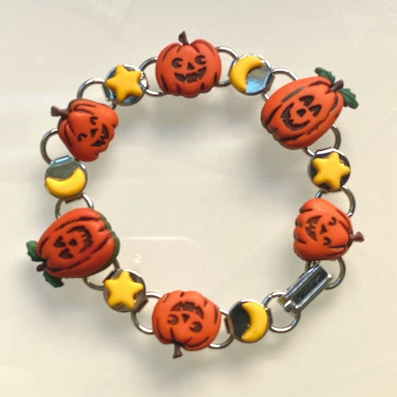 Jewelry - 🚫SOLD OUT🚫Halloween Pumpkin & Moon Charm Bracelet - Spooky Season Jewelry